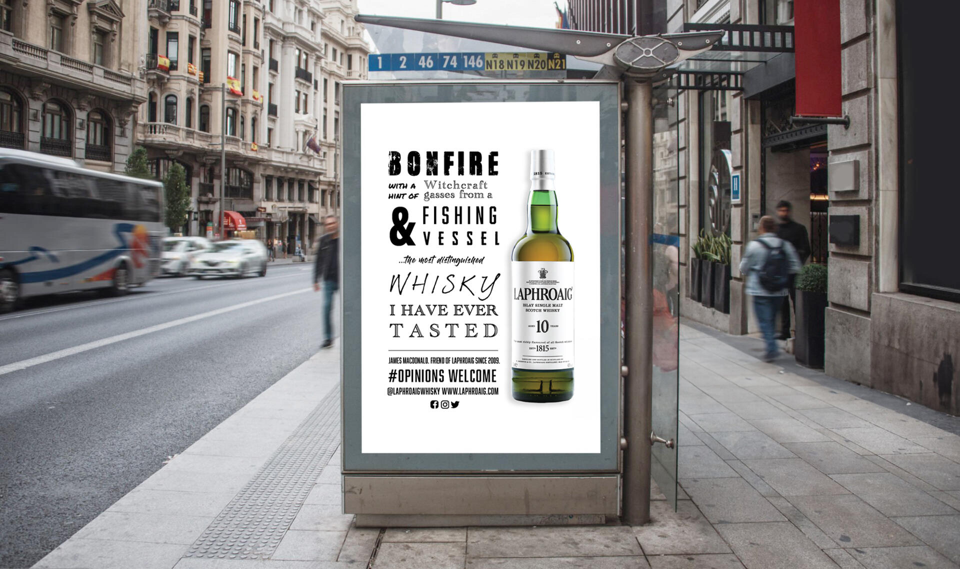 Laphroaig Bus shelter poster