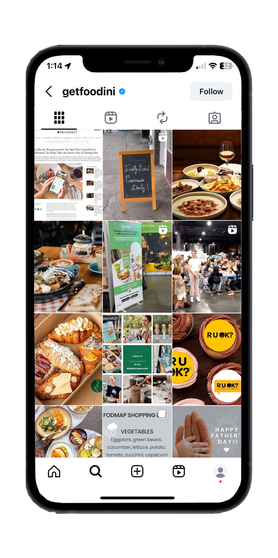 Foodini Instagram feed grid2
