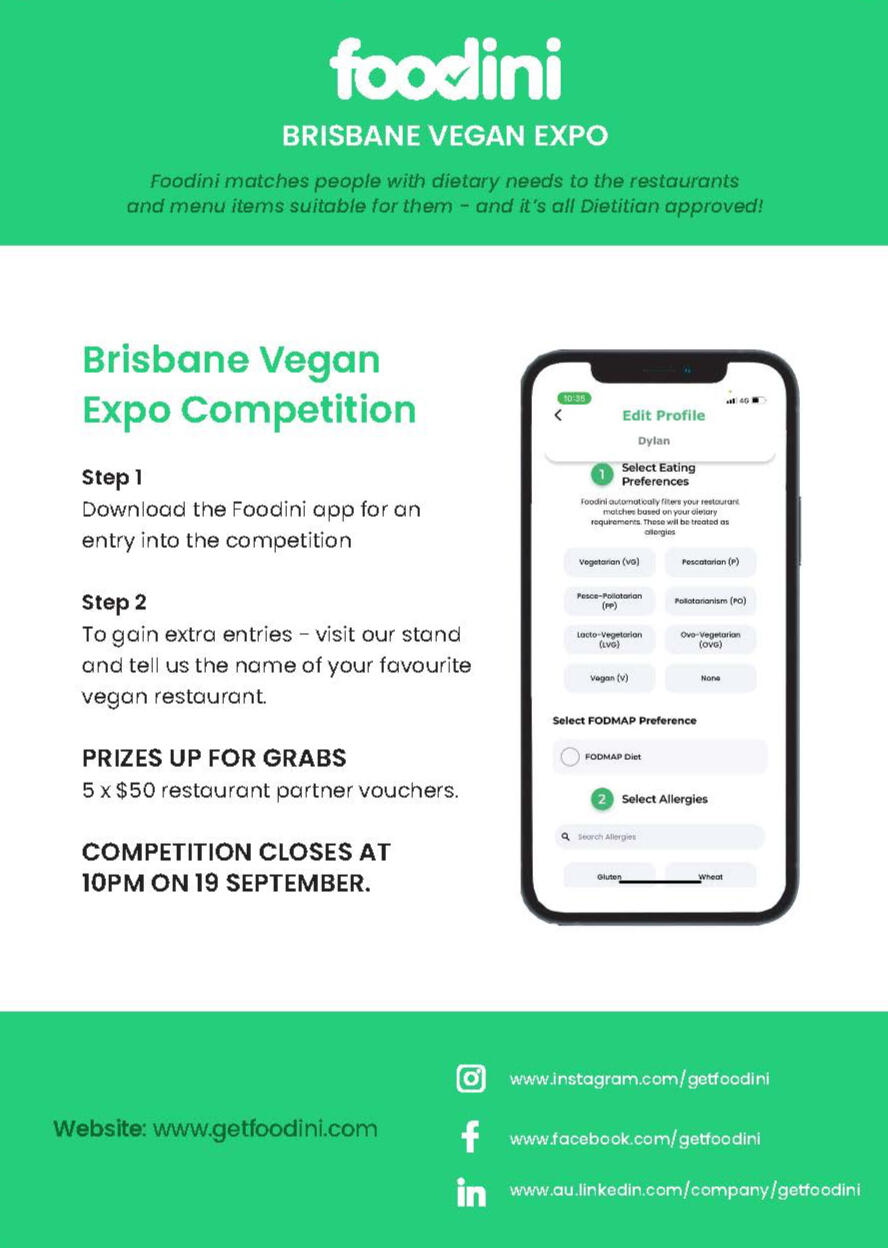 Foodini A5 Flyer Vegan Festival