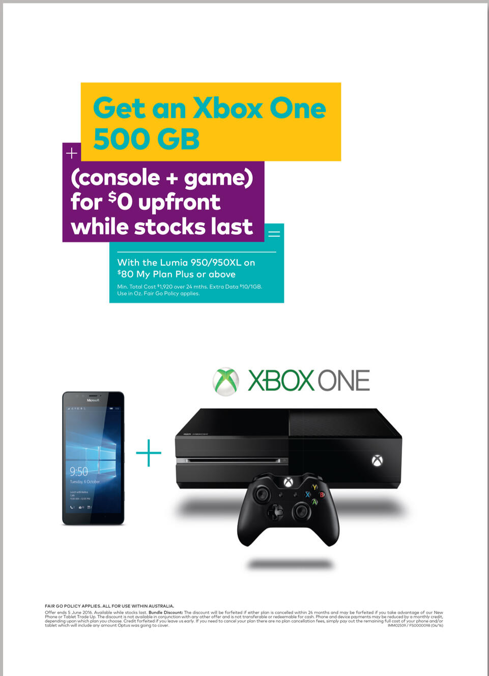 Optus x Xbox Lumia promo