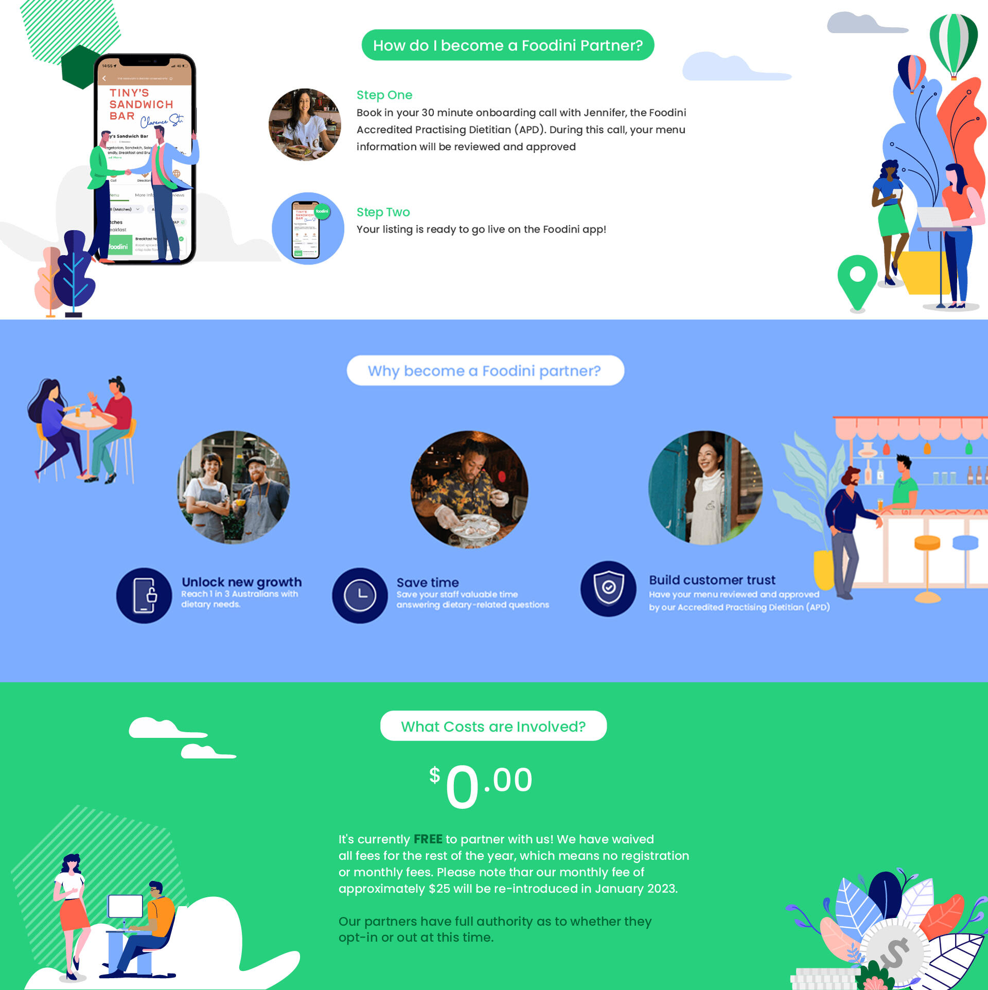 foodini landing partner page