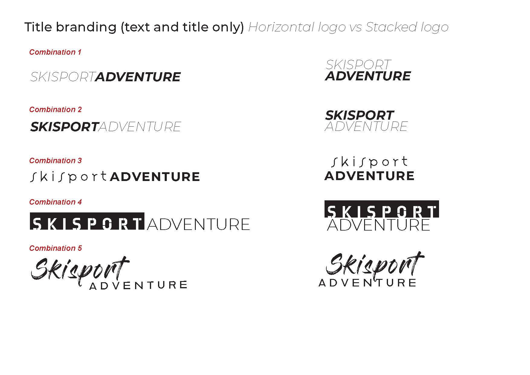 Skisport concepting Typographic